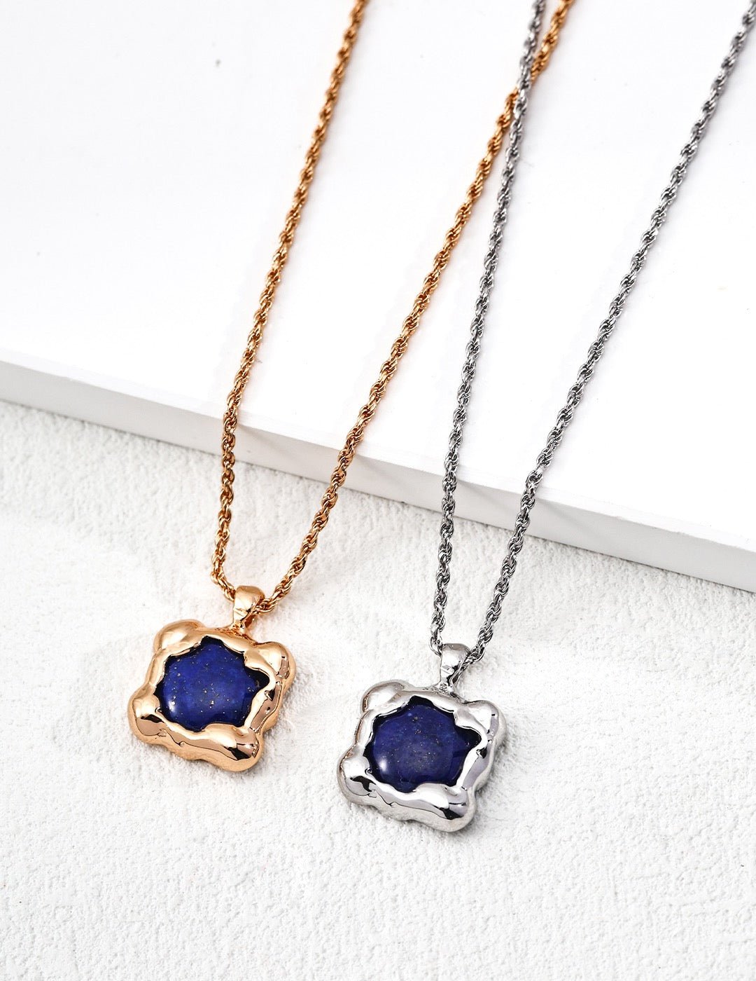 Midnight Star - S925 Lapis Lazuli Necklace & Ring Set - Celestial Blue Pendant Jewelry - Necklace | Lierah