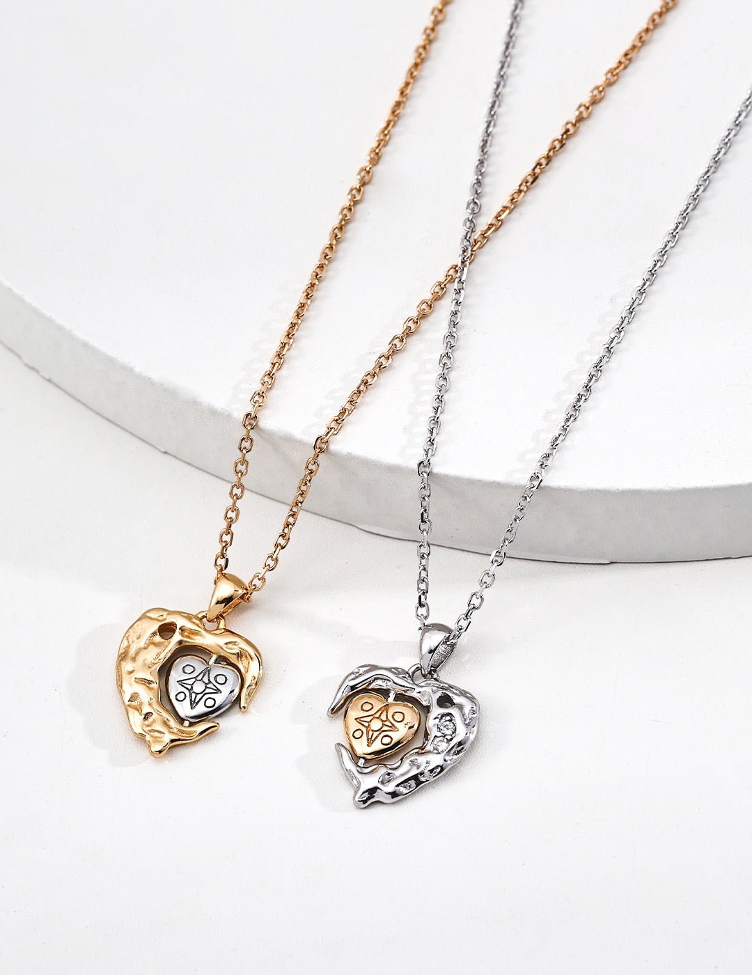 Radiant Heart - Two-Tone Pendant Necklace | Lierah