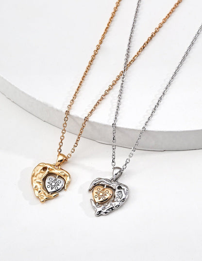 Radiant Heart - Two-Tone Pendant Necklace | Lierah