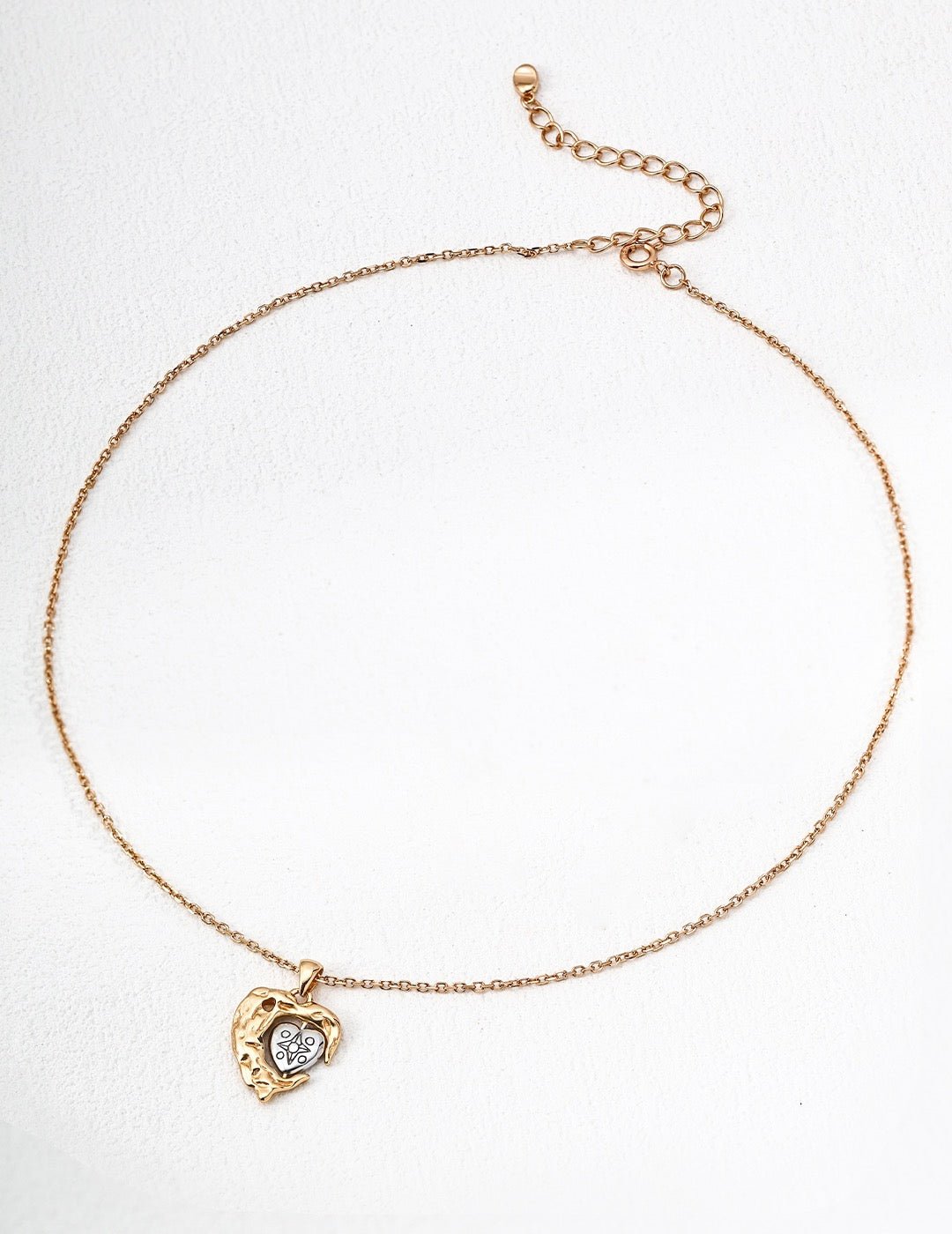 Radiant Heart - Two-Tone Pendant Necklace - Necklace | Lierah