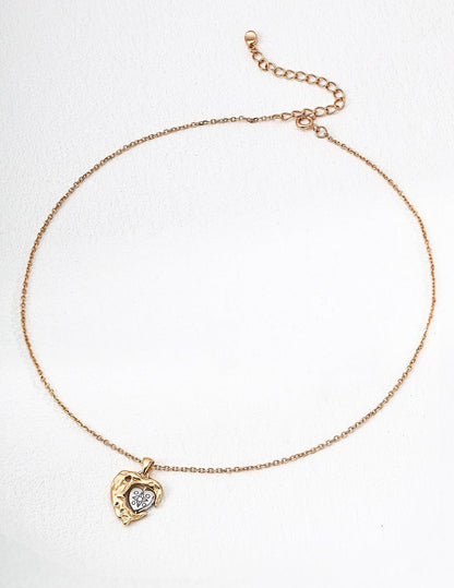 Radiant Heart - Two-Tone Pendant Necklace - Necklace | Lierah
